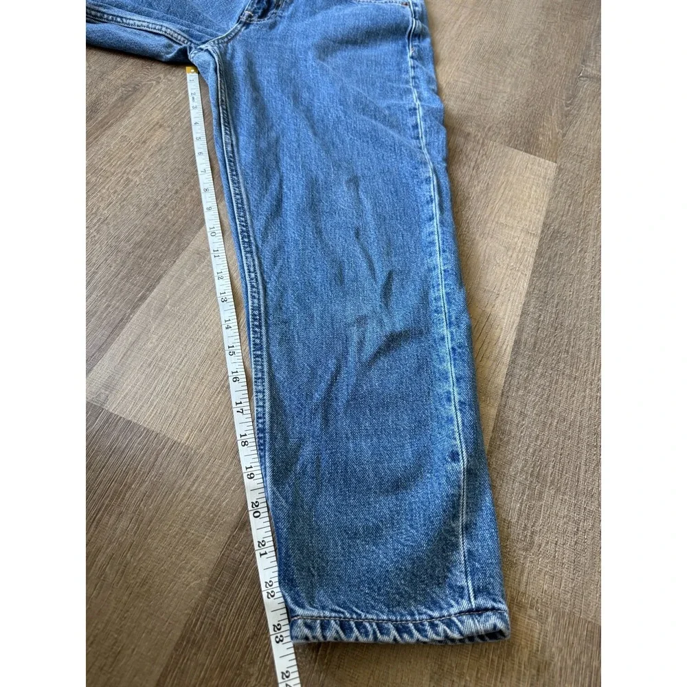 GAP Mom Jeans Womens Sz 28 6P Petite Blue Denim High Rise Retro 90s Style Casual